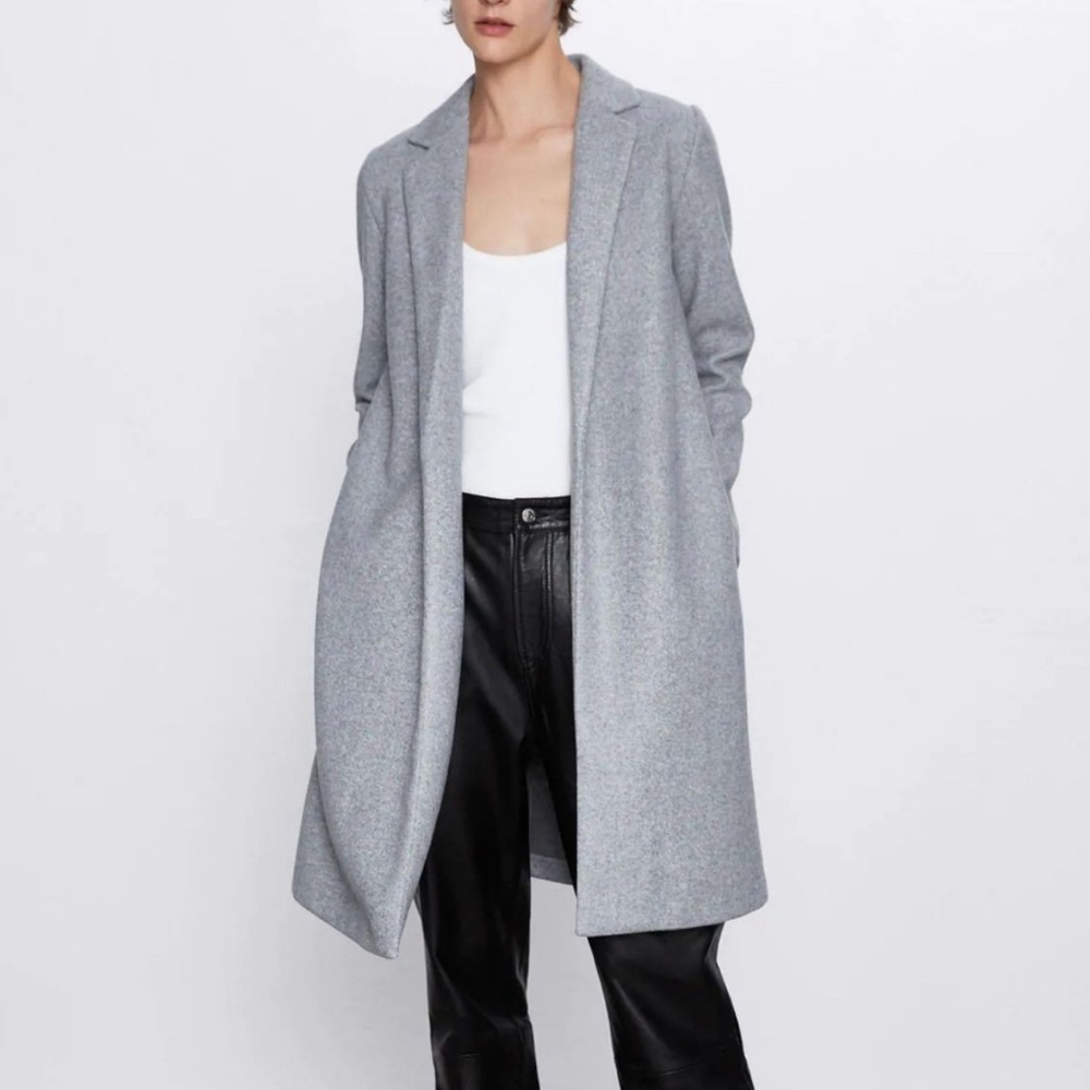 Zara grey open coat